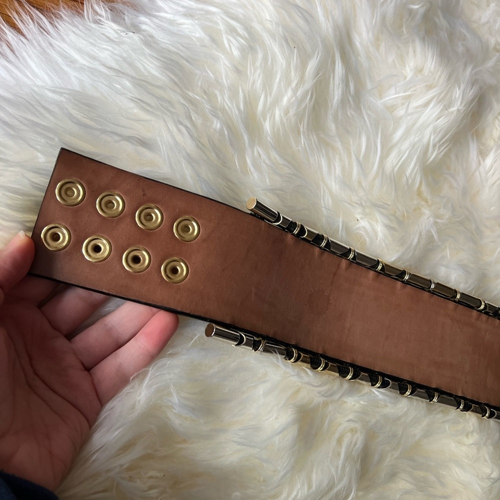 Balmain x H&M Green Suede Wide Belt - Picture 13 of 16